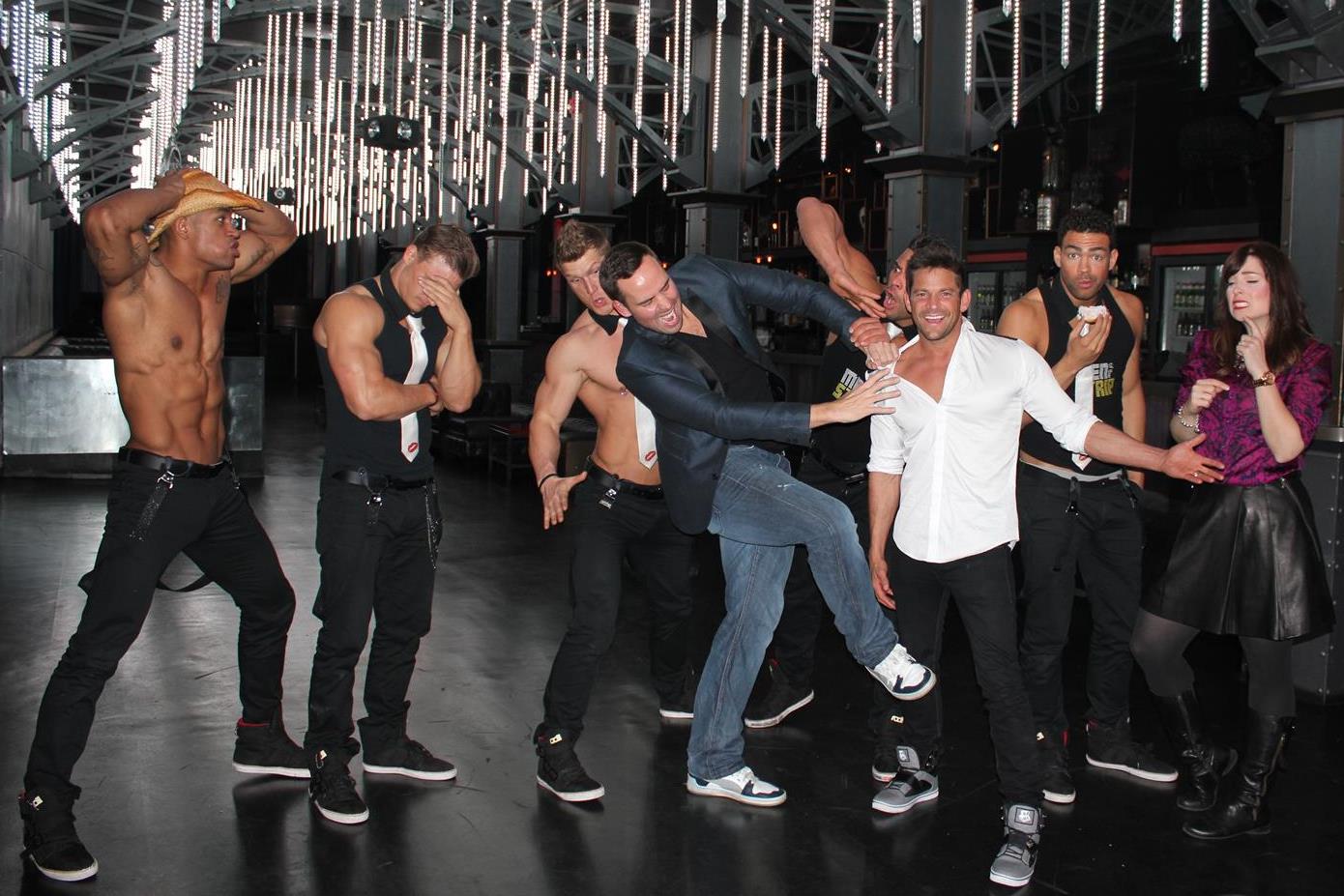 Jeff Timmon anf Mr. Fab 98 Degrees Men of the strip (1)
